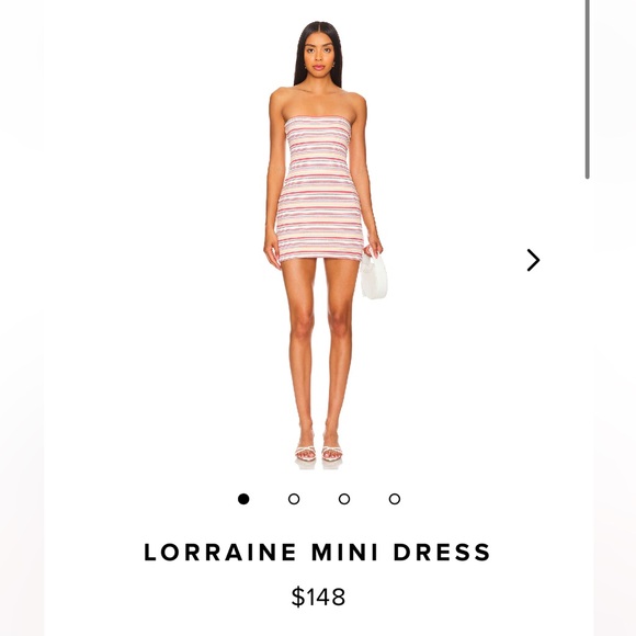 New with Tags! Lovers + Friends Lorraine Mini Dress Multi Striped Size Small - Picture 13 of 13